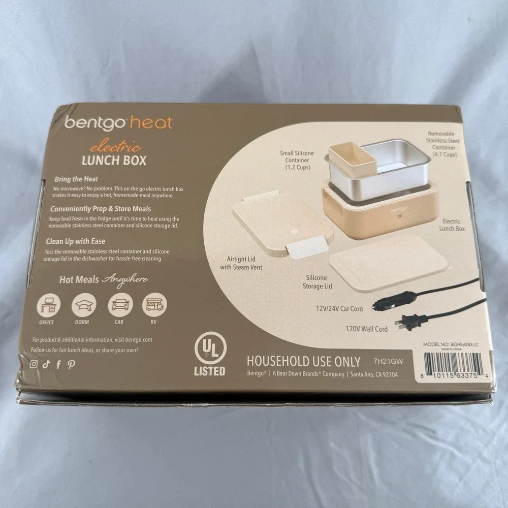 Bentgo Heat Electric Lunch Box Portable Food Warmer Latte BGHEATBX-LT New